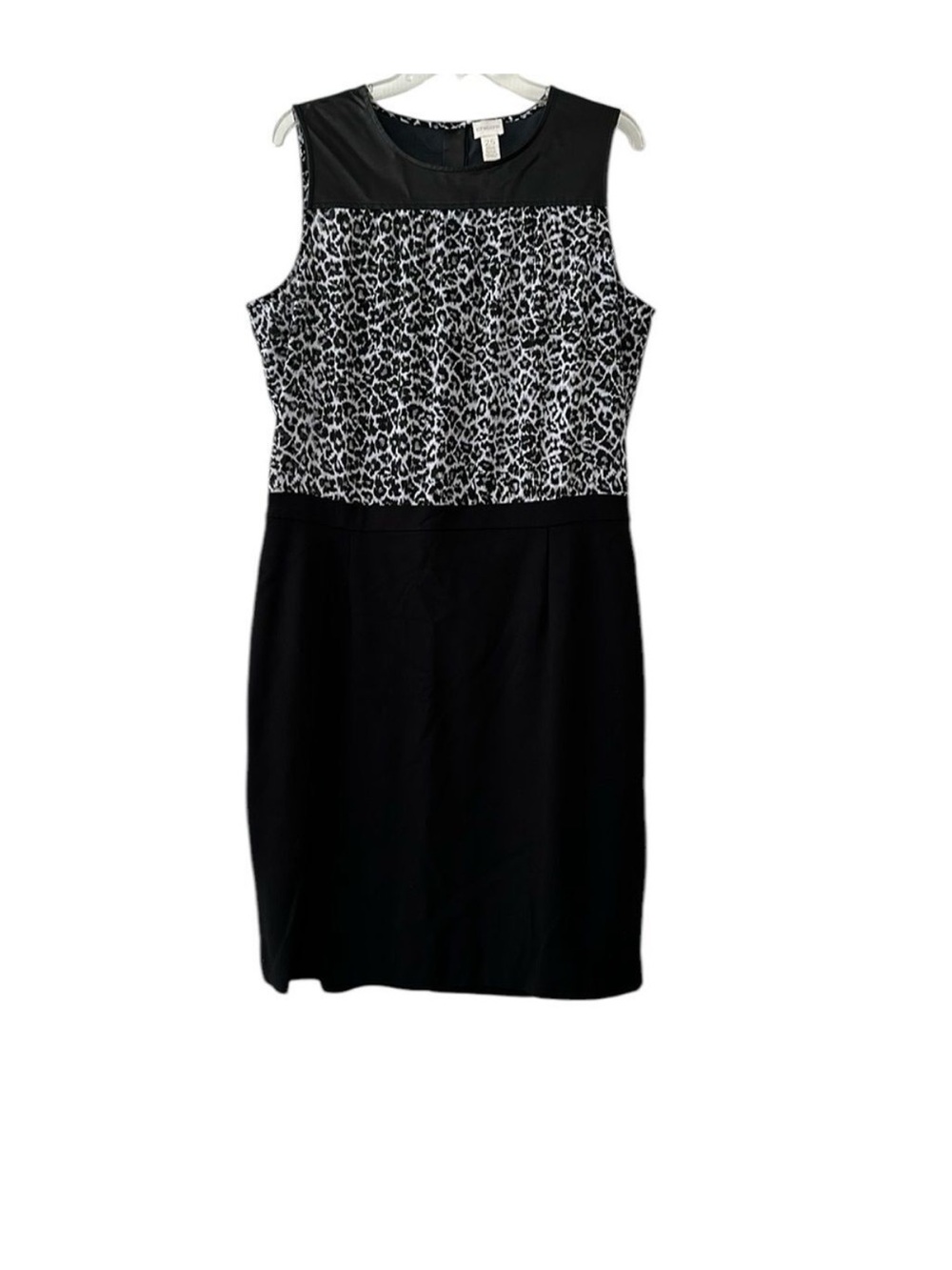 Chico’s Hailey Blocked Animal-Print Sheath Dress Size 2.5